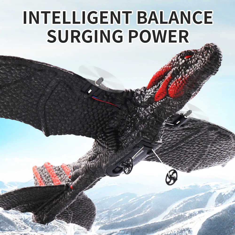 RC Dinosaur Plane Z60 EPP Anti-Wear Foam RC Glider 2.4G 2CH Fixed Wingspan Airplane Gyro System Dragon Plane Gift Toys for Boys 5