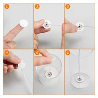 100pcs Candle Wick Stickers Adhesive Heat Resistance Foam Double-sided Tape for Wax Fixed Base Holder Stand Candle Making 20mm 5