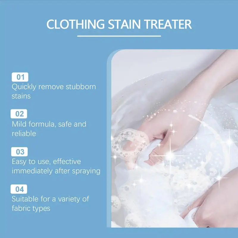 Stain Remover For Clothes Laundry Portable Stain Treater For Laundry 120ml Travel Size Clothing Remover Cleaner