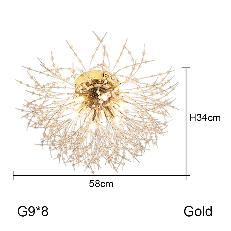 58cm ceiling gold