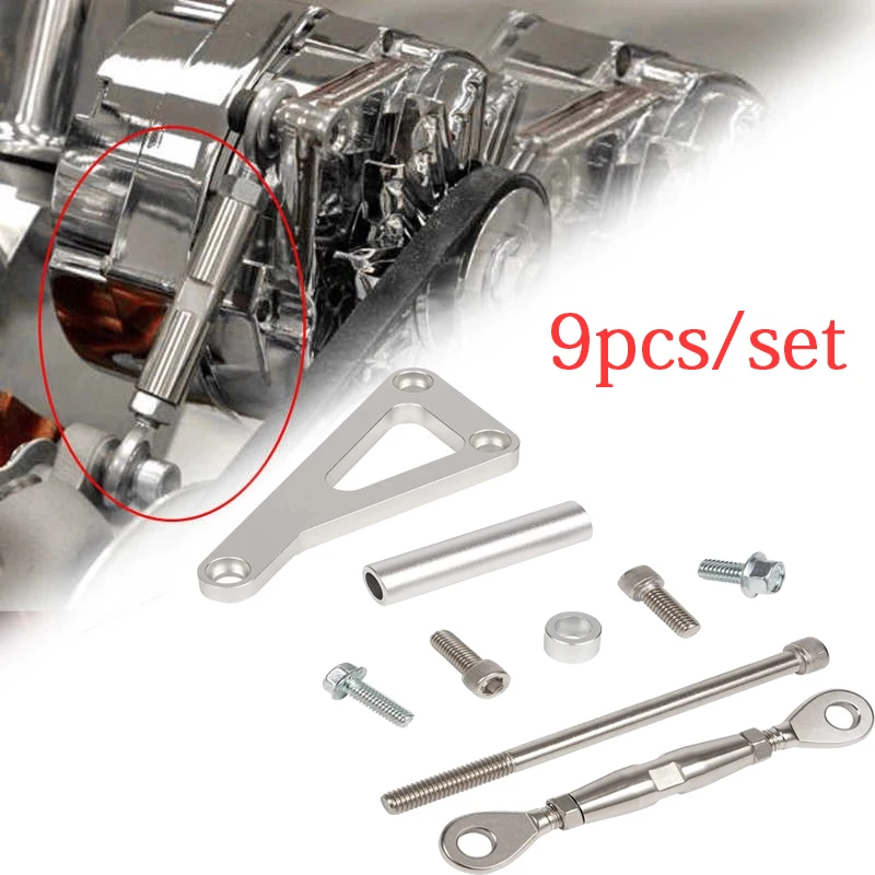 Polished Aluminum Alternator Bracket Kit for Chevy SBC 350 327 Eight Cylinder Long Water Pump Lwp Professional Car Accessories