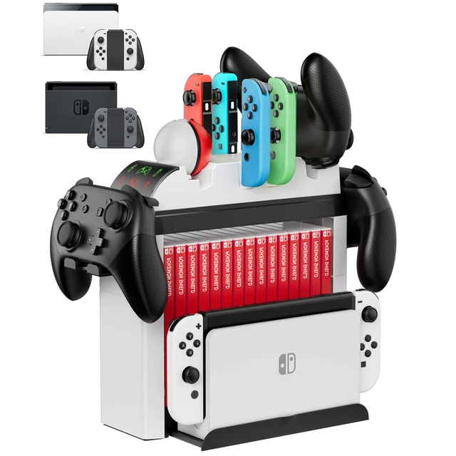 Switch Organizer with Controller Charging Dock Controller Charger