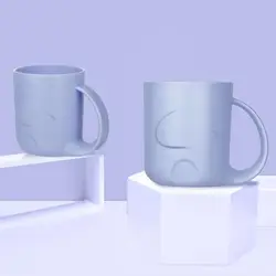 Taza de entrenamiento para bebé, taza de agua para bebé, resistente al calor, agarre cómodo, elegante, 2 colores