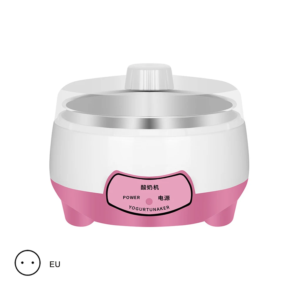 Yogurt Maker Mini macchina automatica per Yogurt per uso domestico strumenti per Yogurt fai da te elettrodomestici da cucina serbatoio in acciaio inossidabile rosa 220V