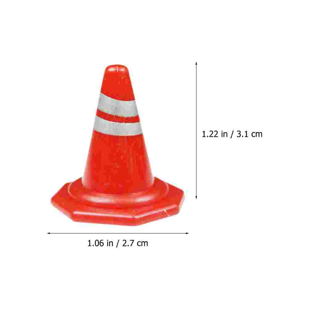 50 Pcs Traffic Sign Toys Mini Cones Road Street Signs Simulation Roadblocks Toy Traffic Barricade Toys Construction Sign
