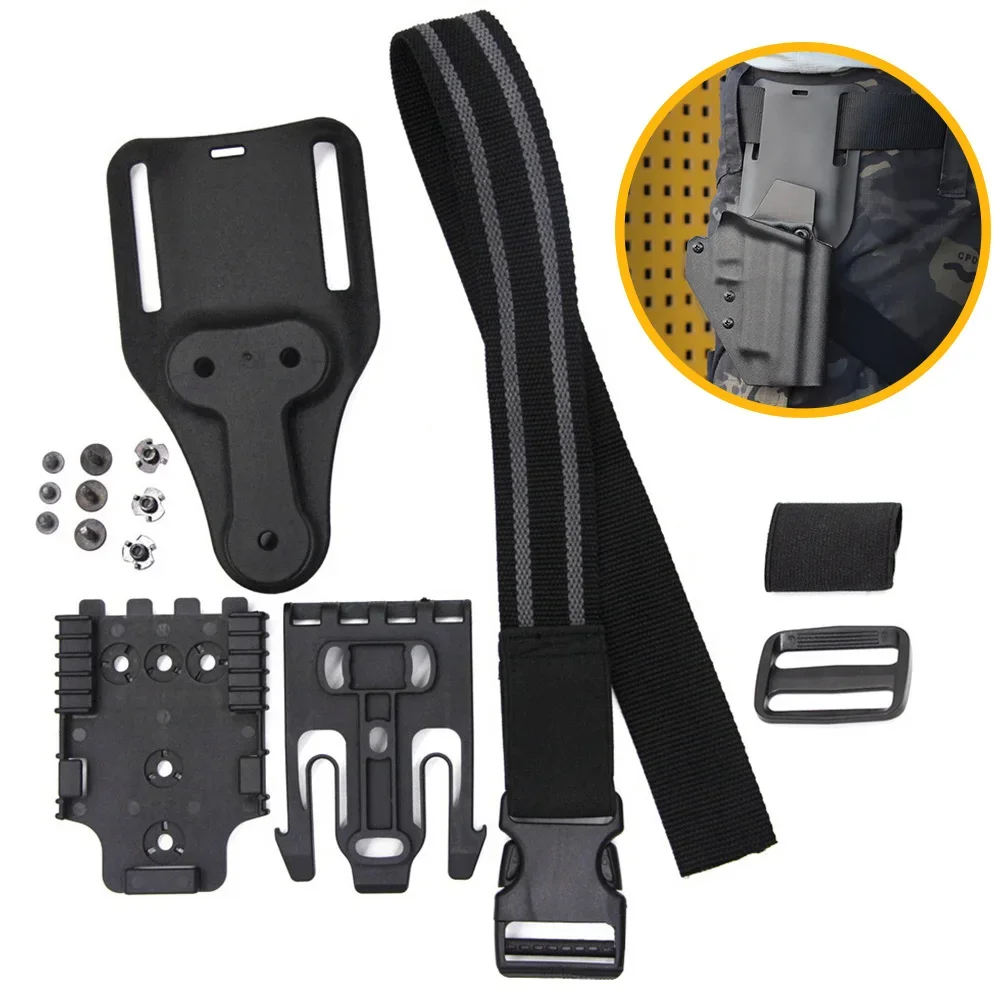 Anti-Slip Elastic Gun Holster Thigh Strap with Drop Leg Securement