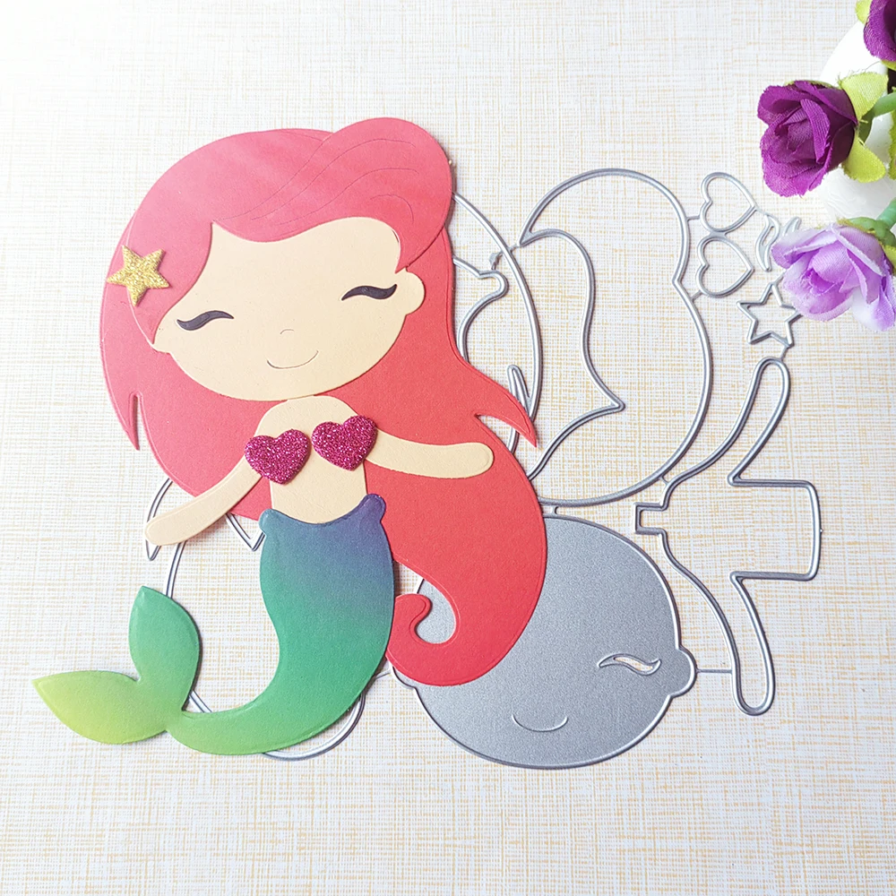 

Новинка Девичья Русалка вырезанные штампы фотоальбом с тиснением отделка карточка фотоальбом