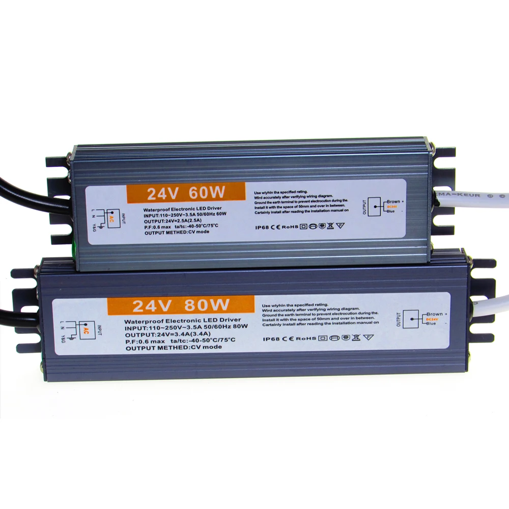 Dc 12V 24 V Led Di Alimentazione Trasformatori Di Illuminazione Del Driver 220V A 12V Del Driver Led Di Alimentazione 12 24 V Volt Ip67 Impermeabile