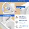 Piece Elongated Toilet Comfort Height ADA Single Flush TORNADO FLUSH Toilet  Rough In with Left-hand Trip Lever White 2