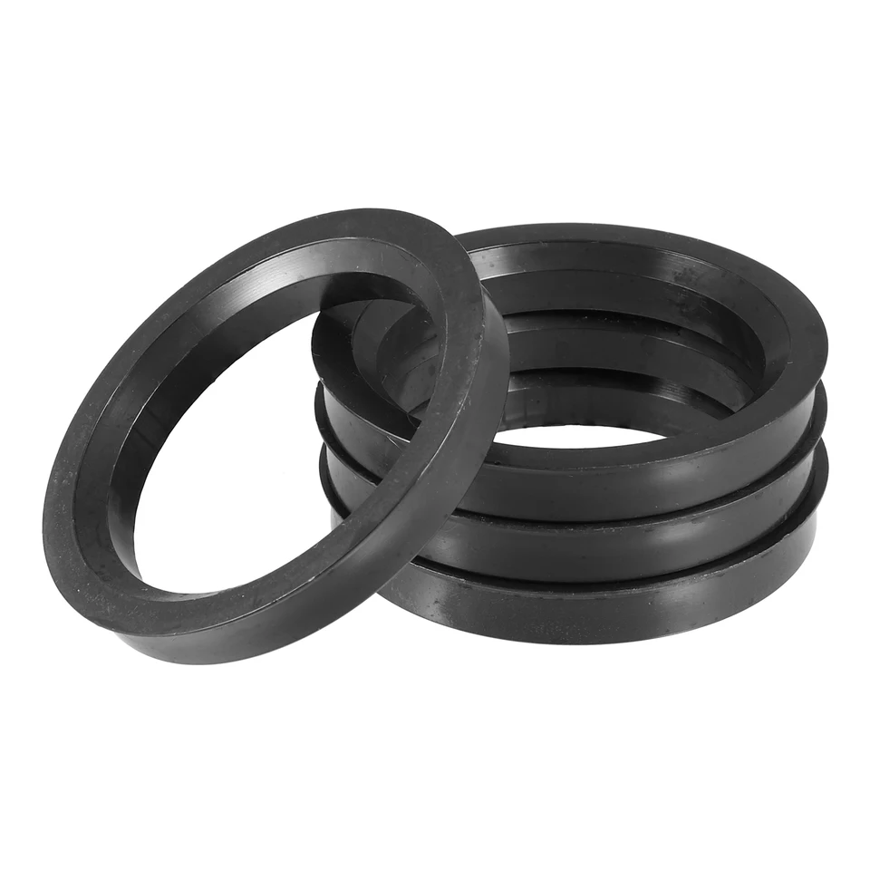 X AUTOHAUX 4 Anelli Centrici In Plastica Per Cerchi Auto - Da 73.1mm A 56.1mm - Nero - 2