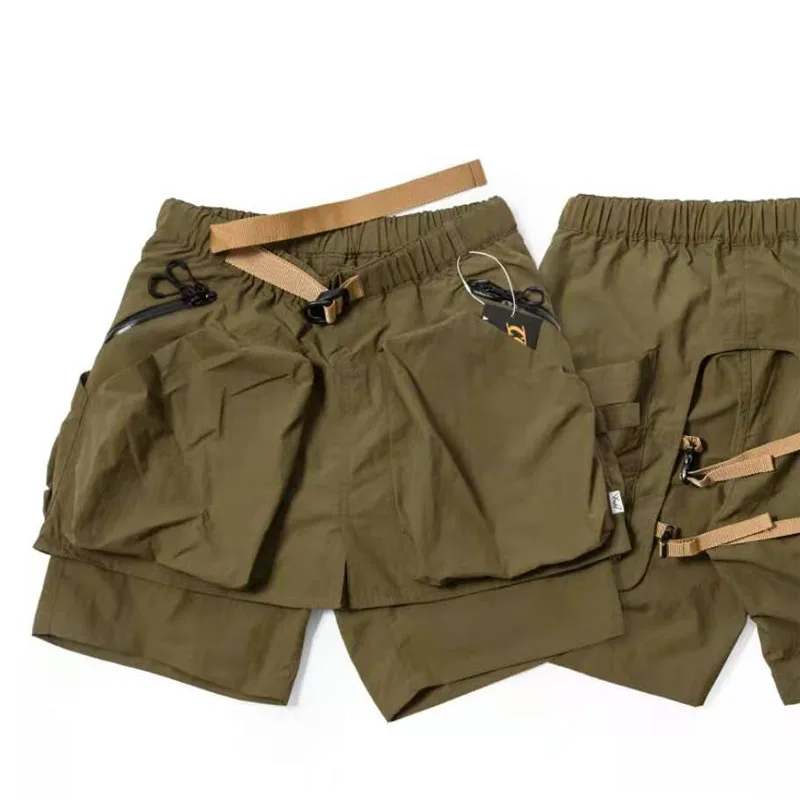Waterproof Functional Outdoor Big Pocket Pants Three-dimensional Shorts Ins Trendy Japanese CMF Quarter Cityboy Casual