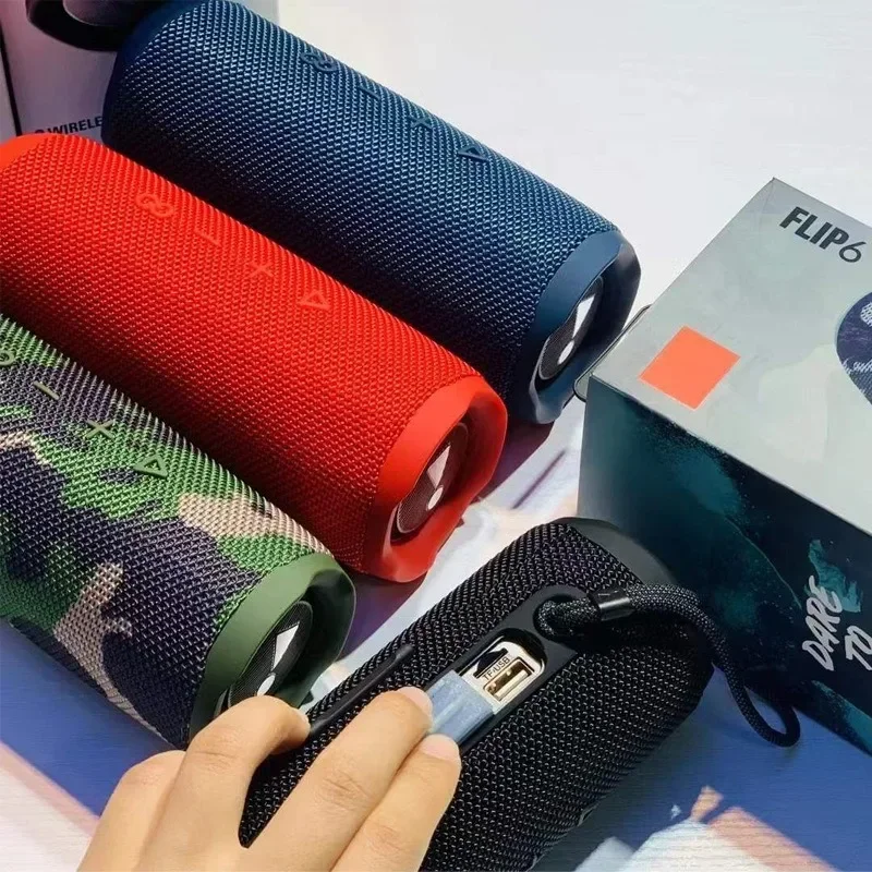 Portable Wireless Home Theater Bluetooth Speaker Dual Speakers TWS MultiFunction Outdoor Card Subwoofer Music for Flip6