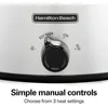 6-Quart Slow Cooker with 3 Cooking Settings, Dishwasher-Safe Stoneware Crock & Glass Lid, Silver, Multi-functional Pot 5