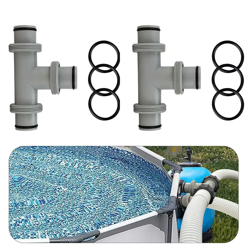 High Quality 2pcs Hose Adapter Pool Supplies 1.5in Tee For Intex 1.5in