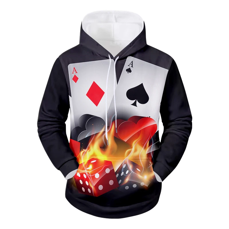

Playing card Fashion Style 3D Printed Hoodies Unisex Pullovers Hoodie Casual Sweatshirts