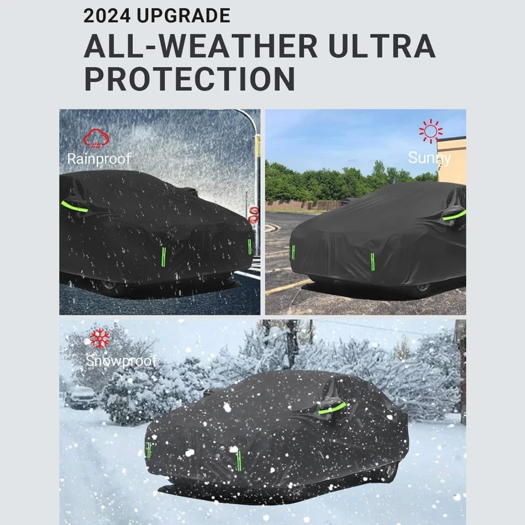 Waterproof Car Cover For 1996-2024 Toyota Camry Windproof Snowproof Rain Hail Sun UV Protection Full Outdoor Indoor Exterior - Image 3