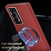 LANGSIDI Cowhide Genuine Leather Magnetic Smart flip case for Honor Magic V2 VS2 Luxury Wriststrap bracket Stand Leather Cover 5
