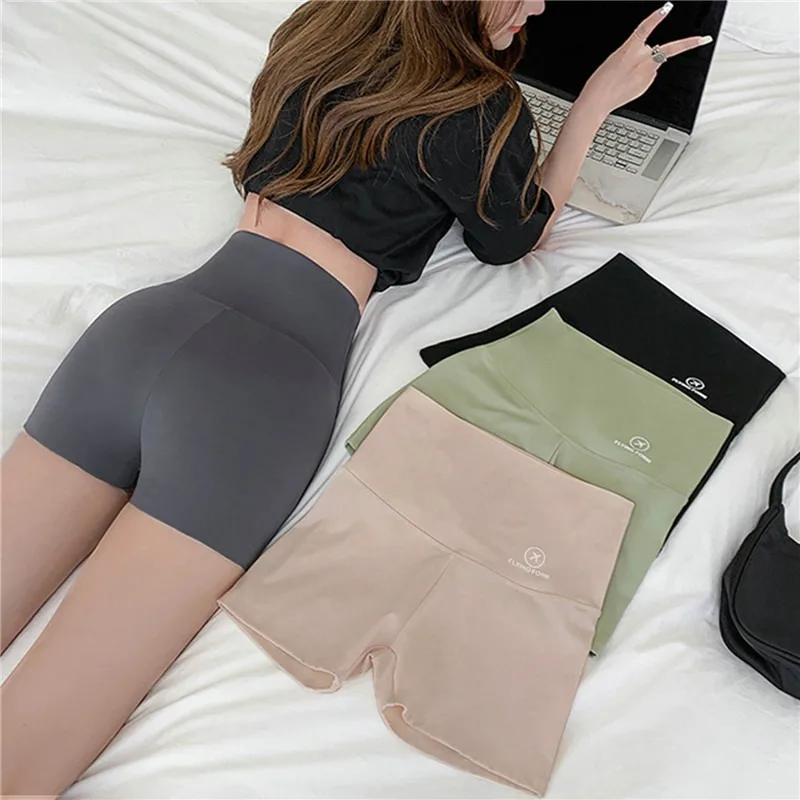 Seamless Spandex Ice Silk Safety Shorts Pants Women Boyshorts Under Skirt Underwear Breathable No Curling Boxers for Women