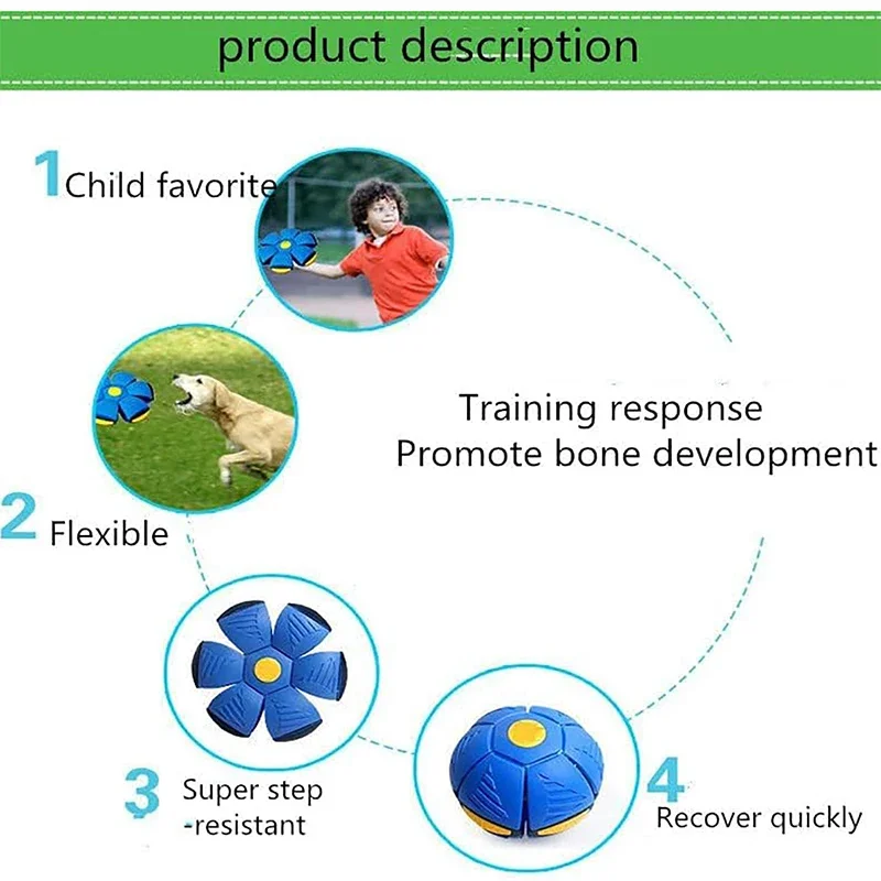 Pet Magic UFO Ball Dog Treading Ball Foot Treading Ball Light Deformation Vent To Decompress Parent-Child Interaction 2