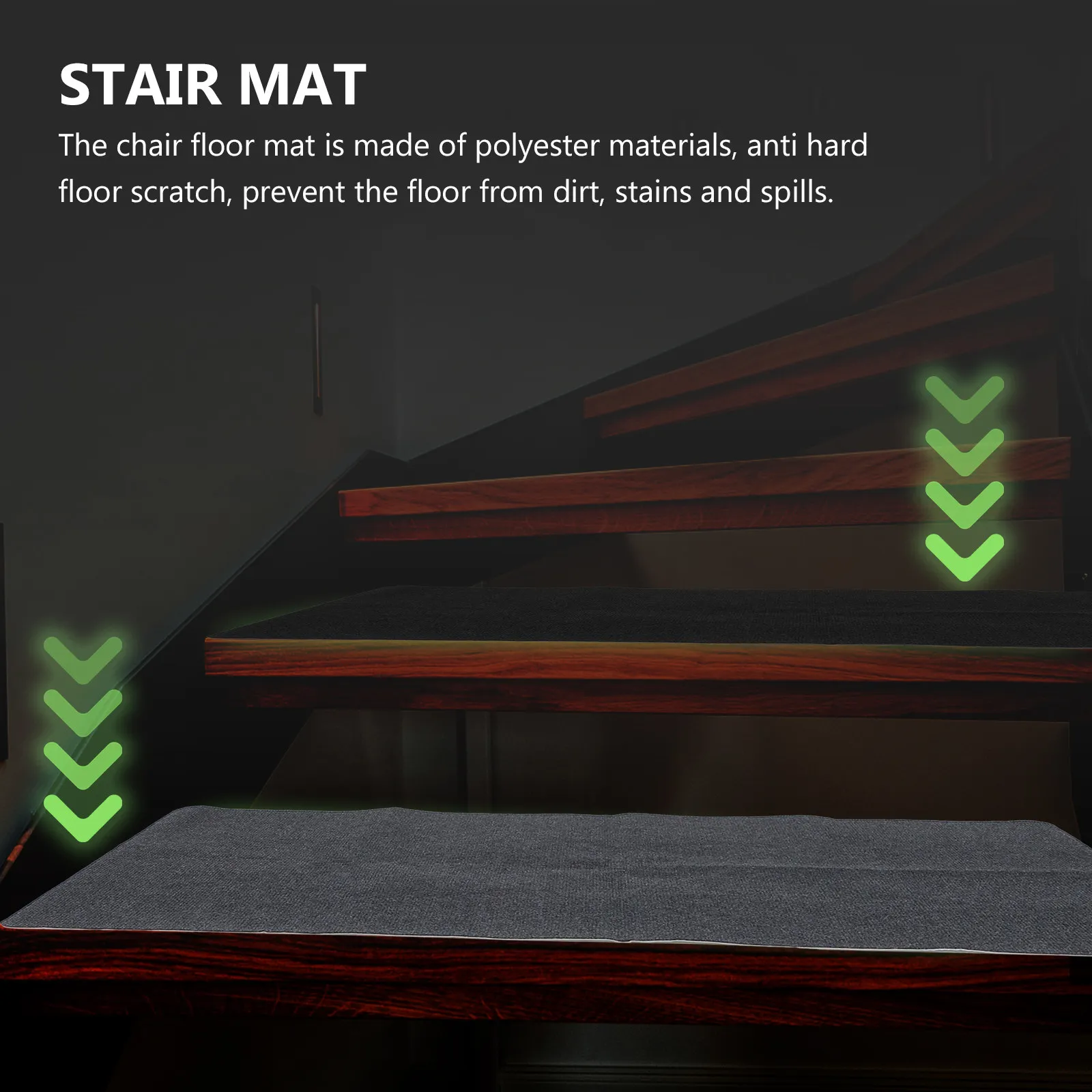 사무실 책상 의자 매트 두꺼운 내마모성 폴리에스터 미끄럼 방지 바닥 보호대(의자 긁힘 방지 및 간편한 보관)