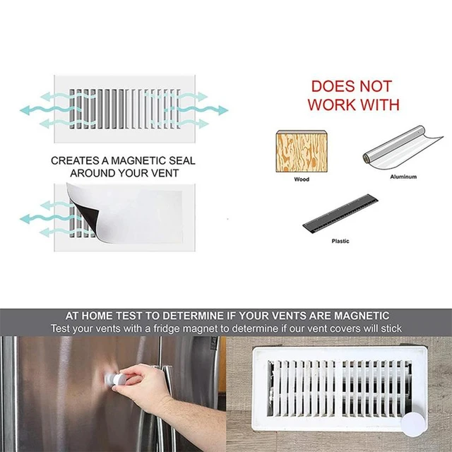 Magnetic Register Vent Cover Vent Cover For Ceiling Sidewall And Floor  Vents Strong Magnetic Covers For RV Home HVAC AC And - AliExpress