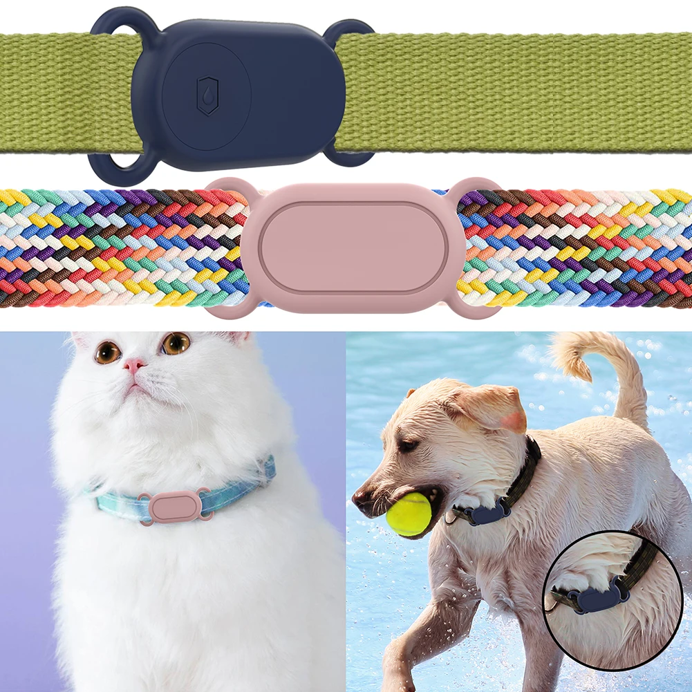 Silicone Case Waterproof Case Cover Shell Dog Collar Holder Dustproof Finder Tracker Locator Anti-Drop for Galaxy SmartTag2