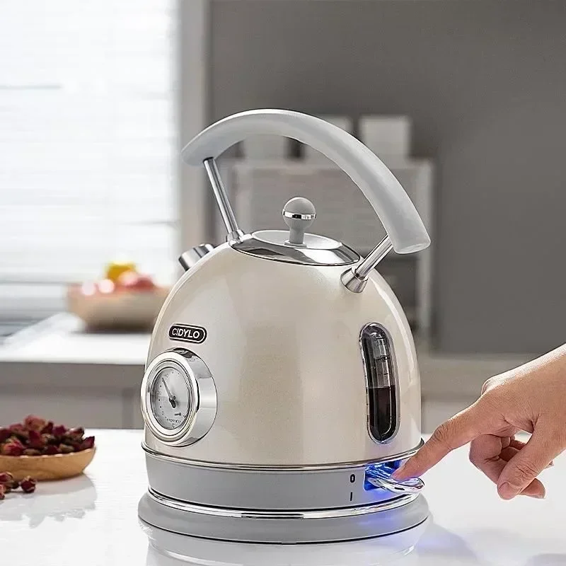 220V-240V Electric Water Kettle 1.8L 1800W 304 Stainless Steel With Thermometer Electric Boiling Coffee Tea Pot 5