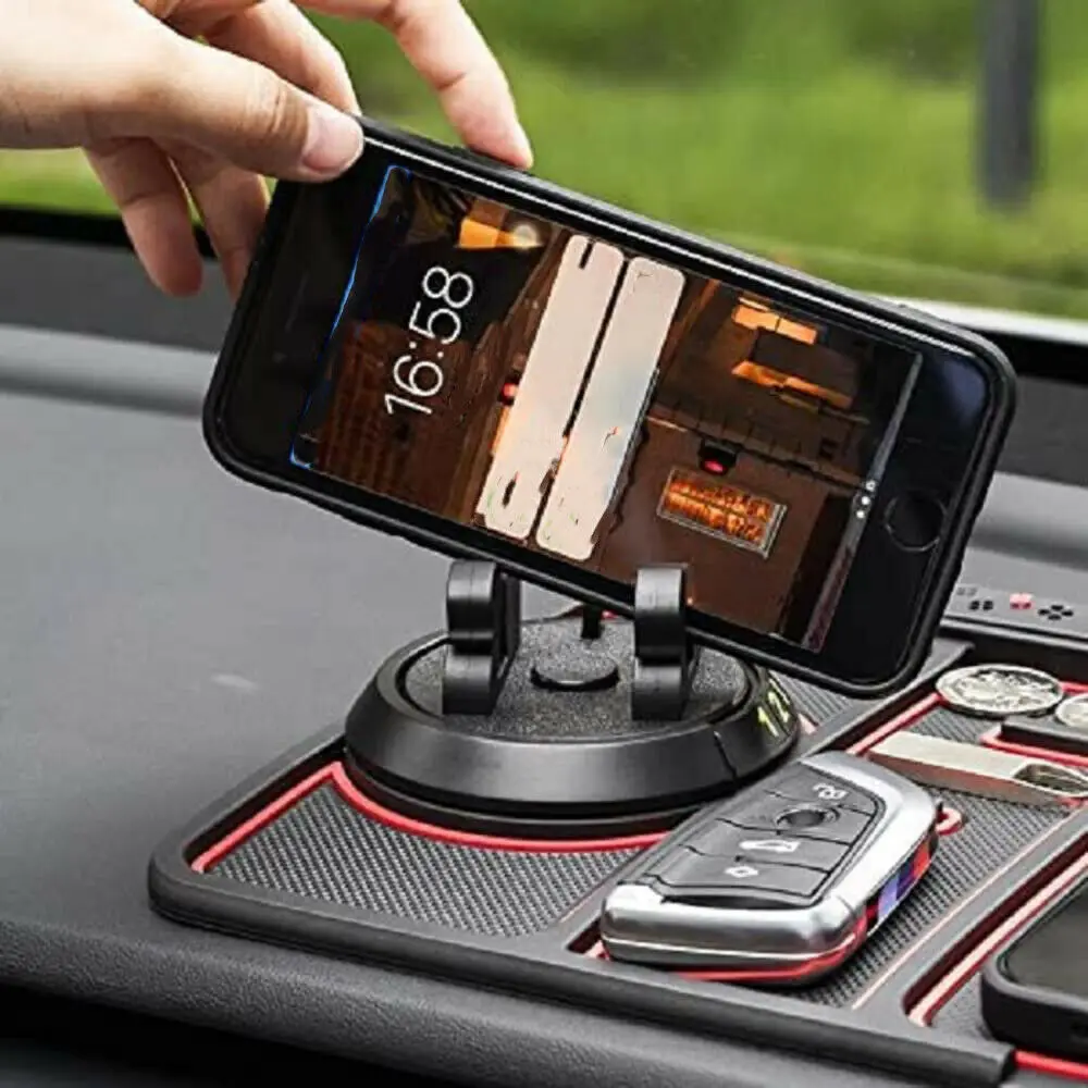 360&deg; Non-Slip Phone Pad Mat 4 In 1 Car Silicone Dashboard GPS Holder Mat Universal Stand Multifunctional Car Interior car non slip mat car dashboard mat non slip dash mat