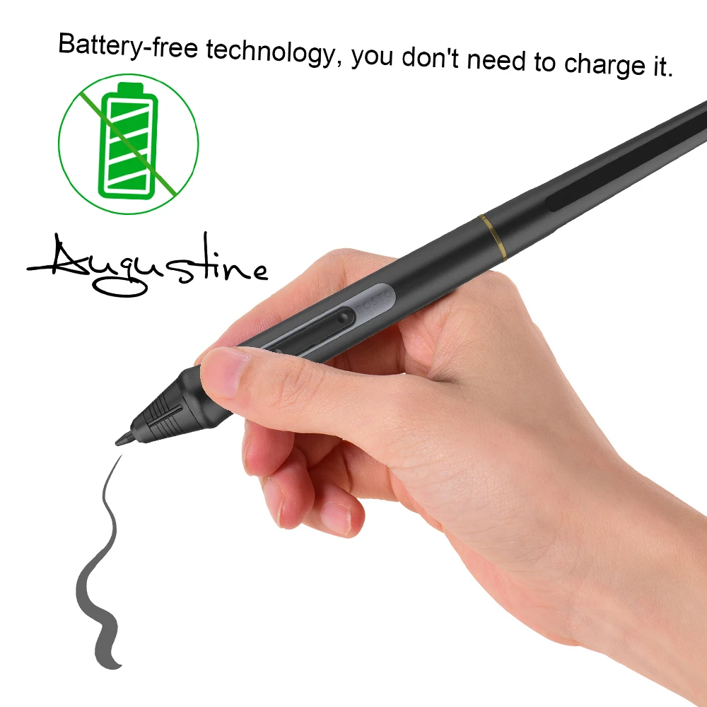 Rechargeable Stylus Pen With 8192 Pressure Levels For Bosto Tablet_voghion.com