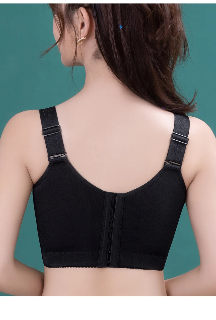 Ultra-thin Lace Full Cup Gathered Bra For Large Breasts Anti-sag_voghion.com