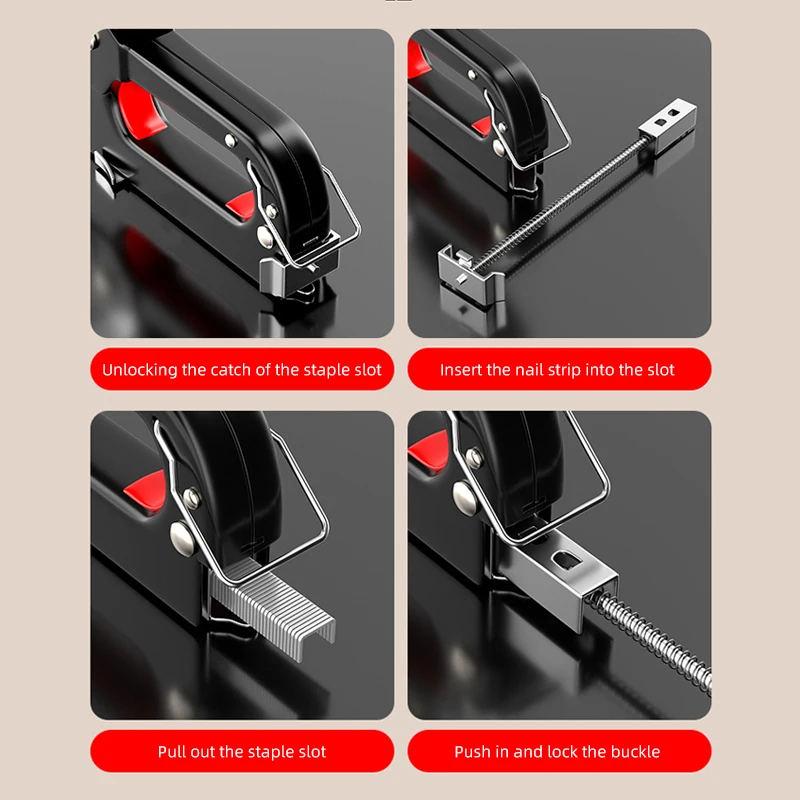 Manual Nailing Gun Code Nailing Gun Air Nail Woodworking Special Direct Staple Book Martin Nailing God Tool Household U/T/I 4