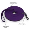 1.5M/2M/5M/3M/15M Medium small Long Dog Leash Latex Silk Easy and Convenient Training Big Dual color dog leash 10 meters 5