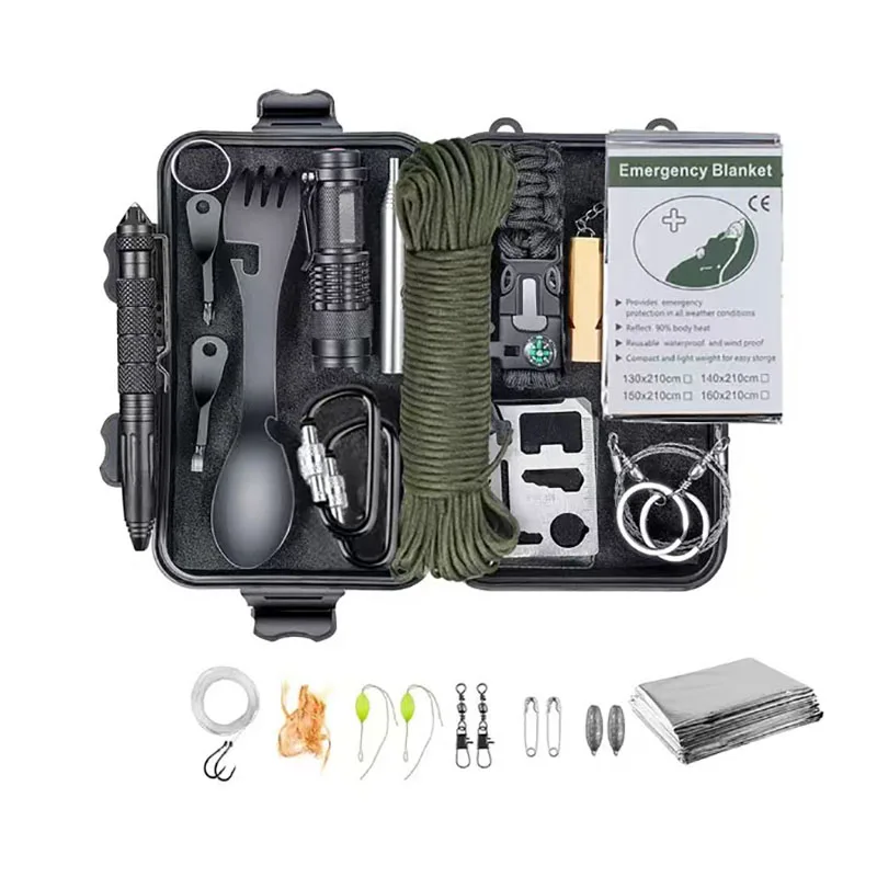 18IN 1 Survival Kit Military Outdoor Multitool Professional Camping