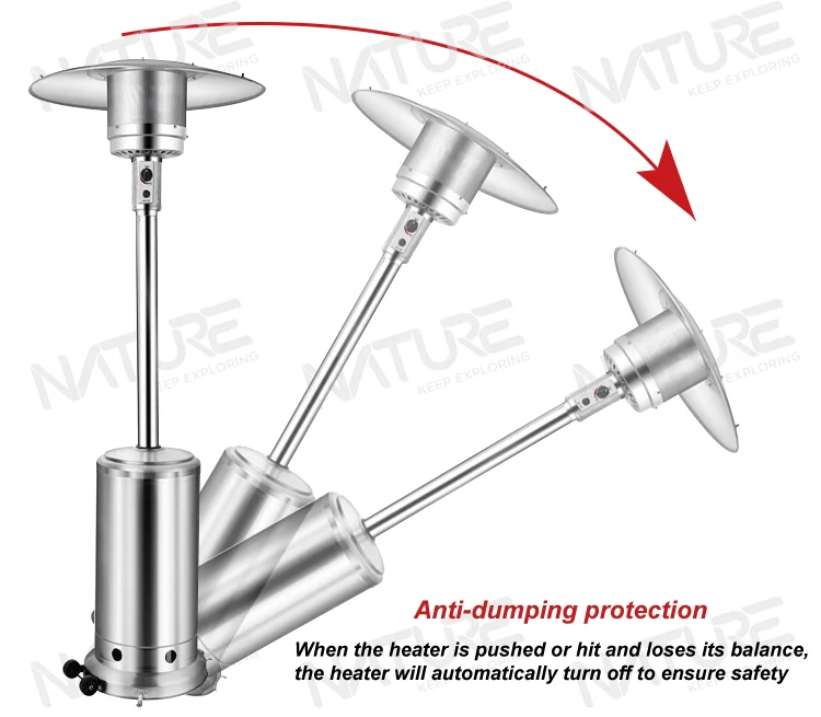 Outdoor Design Patio Heater And Chimeneas Gas Lighting Control System Flame Heat