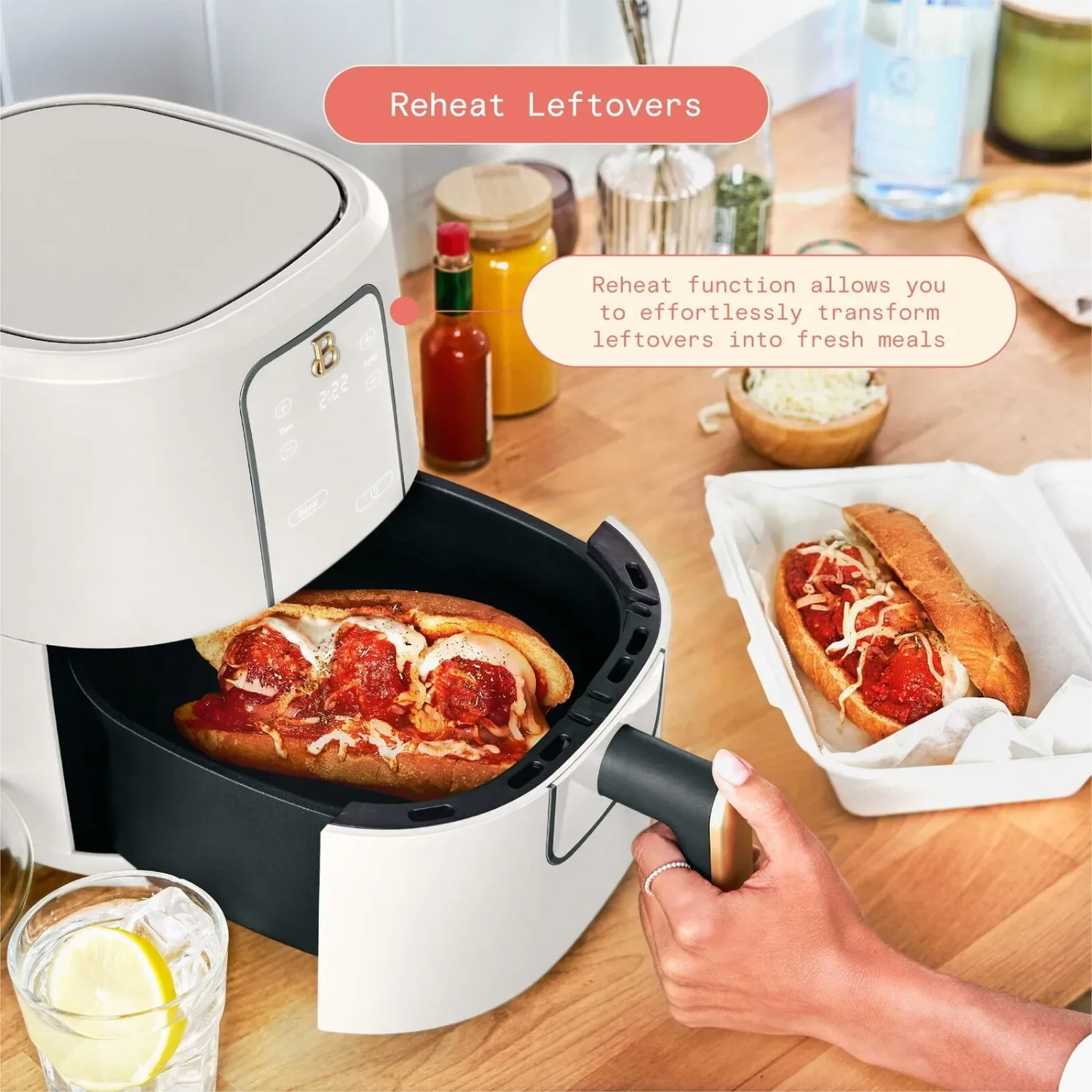 Air Fryer with TurboCrisp Technology, White Icing 3QT images - 6