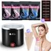 Waxing Hair Removal Kit Wax Warmer With 4 Packs Hair Removal Wax Beans Waxing Wooden Sticks For At Home 110V Voltage Wax Heater