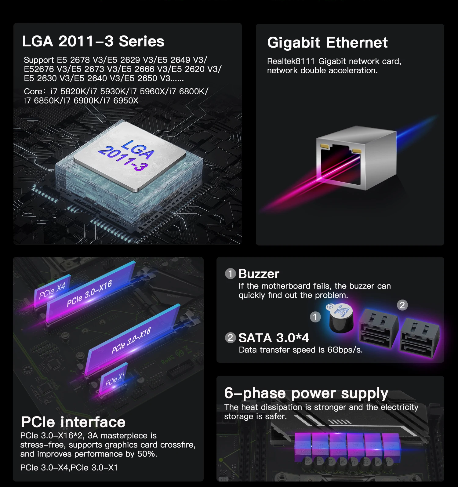 Description Picture 4 of itemMACHINIST X99 Motherboard Supports Xeon E5 2650 V4 2680 V4 CPU DDR4 ECC RAM and Ddesktop Memory Nvme M.2 LGA2011-3 MR9A