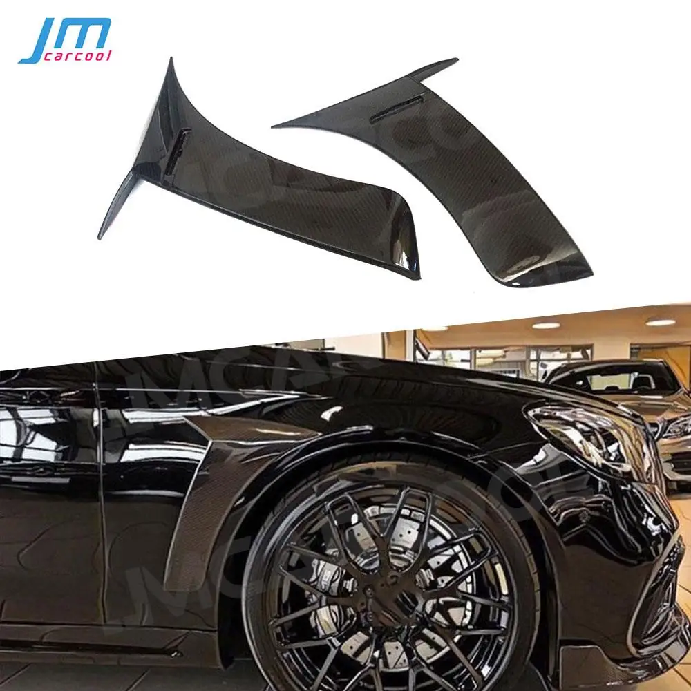 

Carbon fiber Front Bumper Side Fender Fins Canards Splitters for Mercedes Benz S Class W222 S63 S65 AMG Car Styling 2014-2019