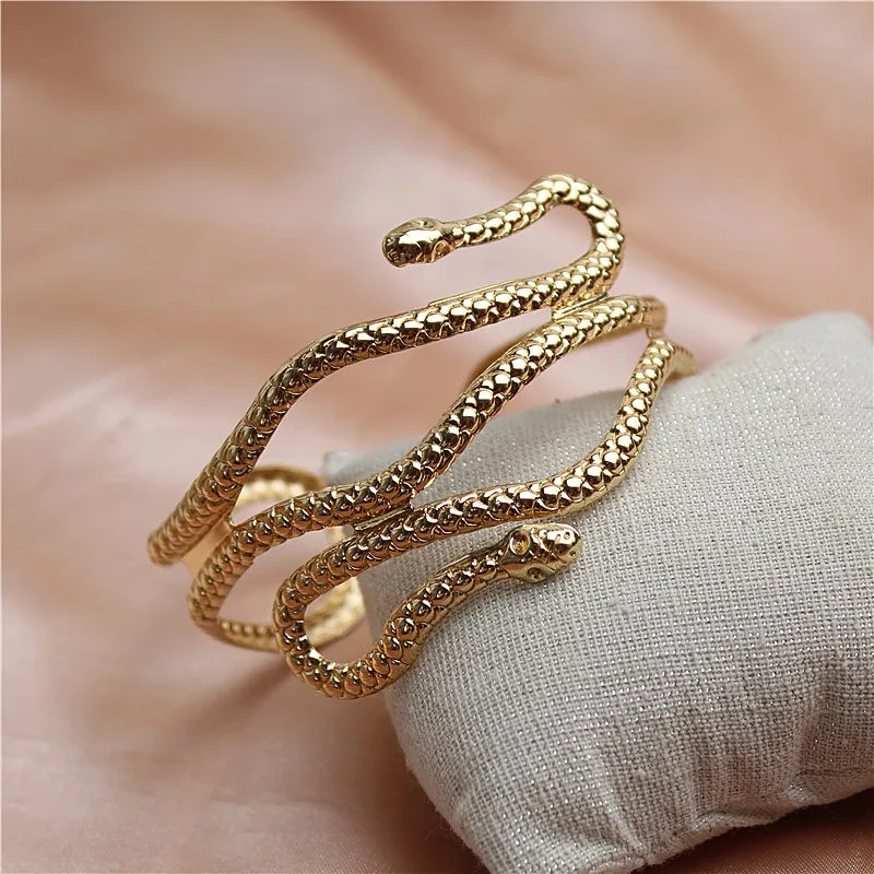 Egypt Cleopatra Swirl Snake Butterfly Leaf Arm Cuff Armlet Armband Open Cuff Bangle Bracelet for Women Gift bangle bracelet snake bangle bracelet