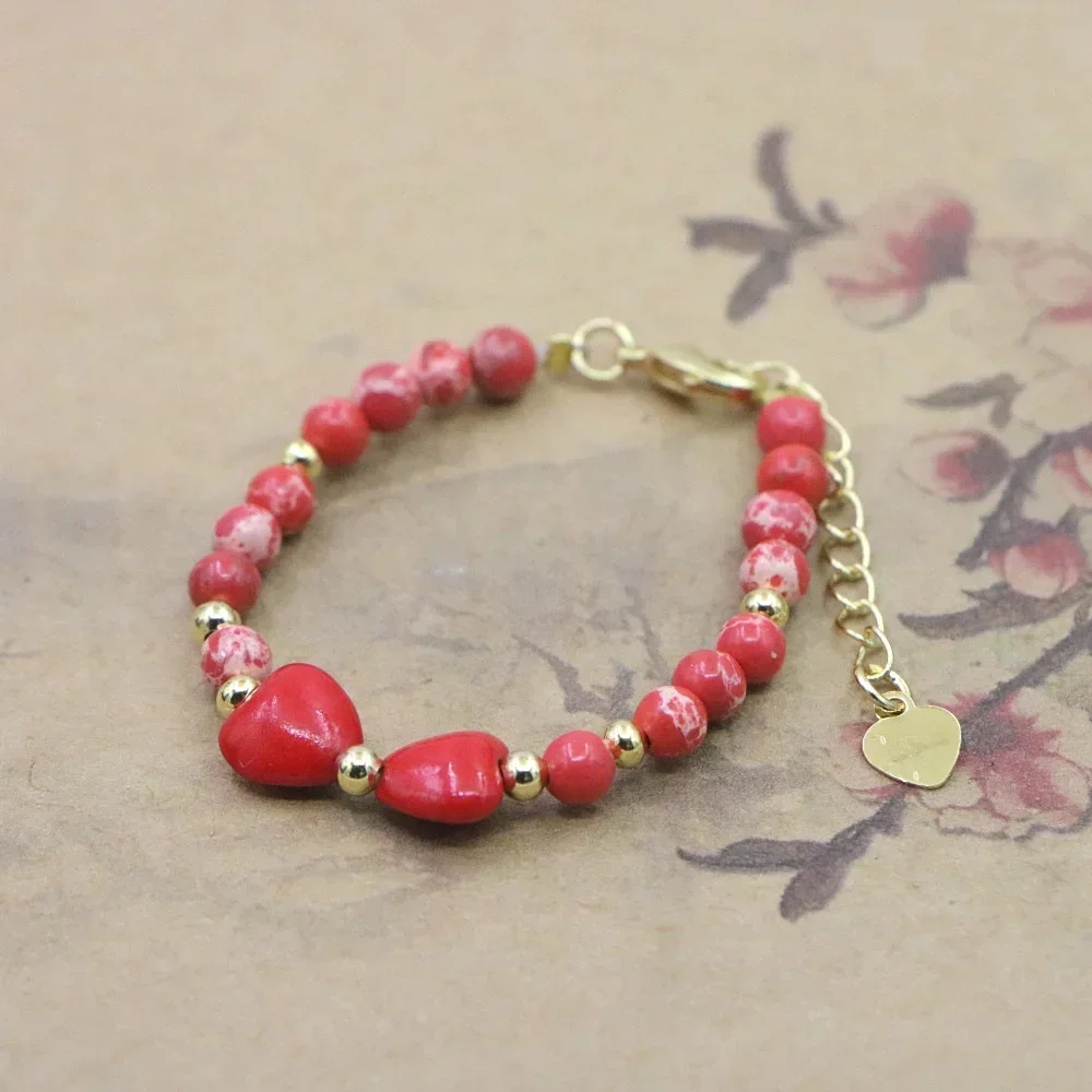 Charm Bracelet Baby Girls Lobster Clasp Natural Stone Bead Accessories Girls Yoga Christmas Wedding Gift Jewelry Fashion