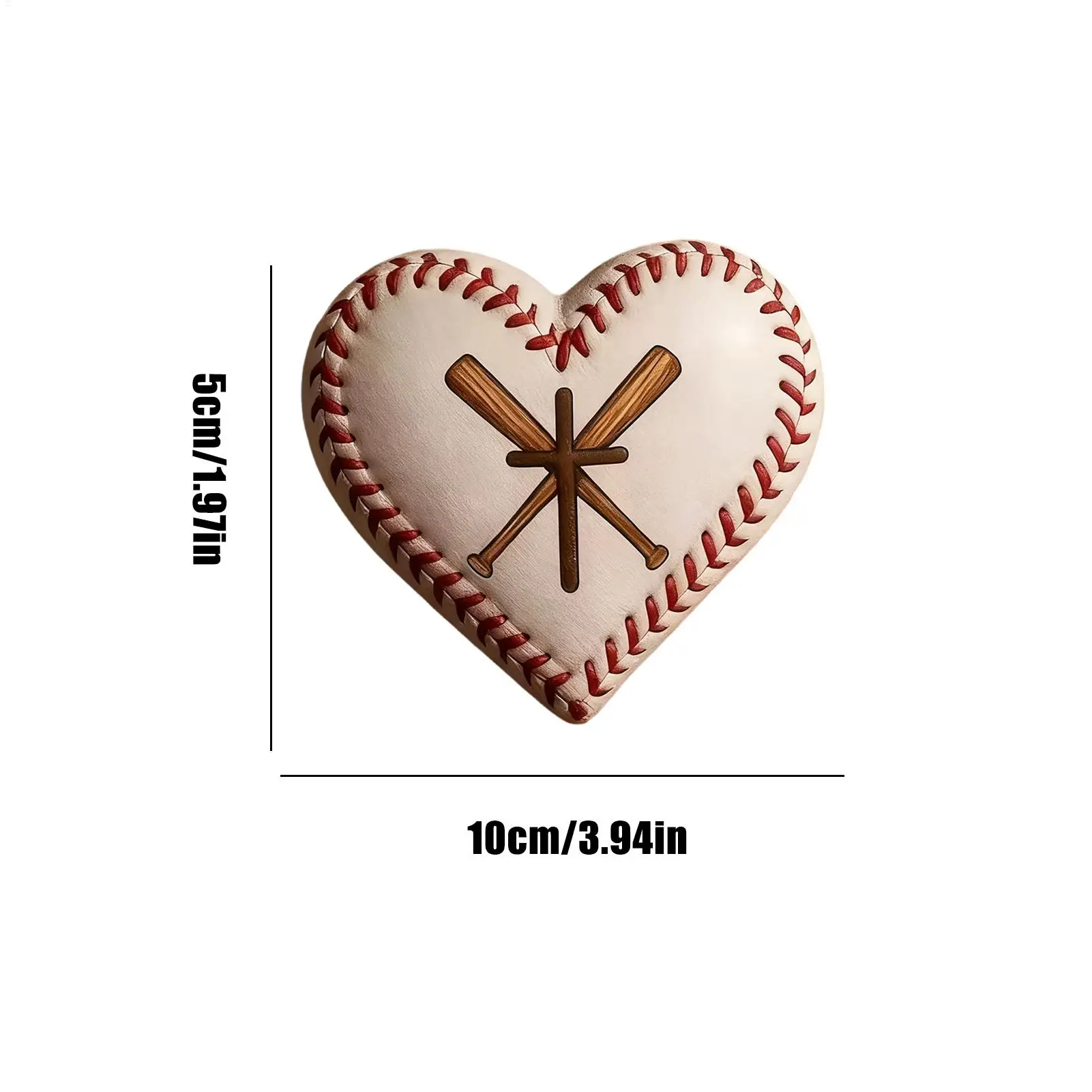 Pocket Baseball Hug Heart Shape Inspirational Souvenir Sports Fan Motivational Collectible For Players Athletes Practice Field