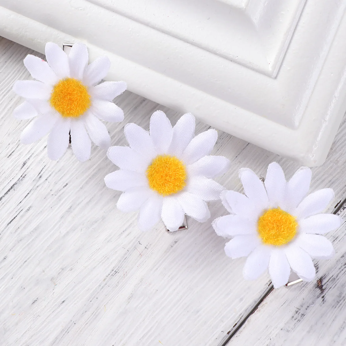 

Hair Clips Daisy Hair Clips Sunflower Barrettes Artificial Flower Hair Accessories Women Girls White Daisy Toddler