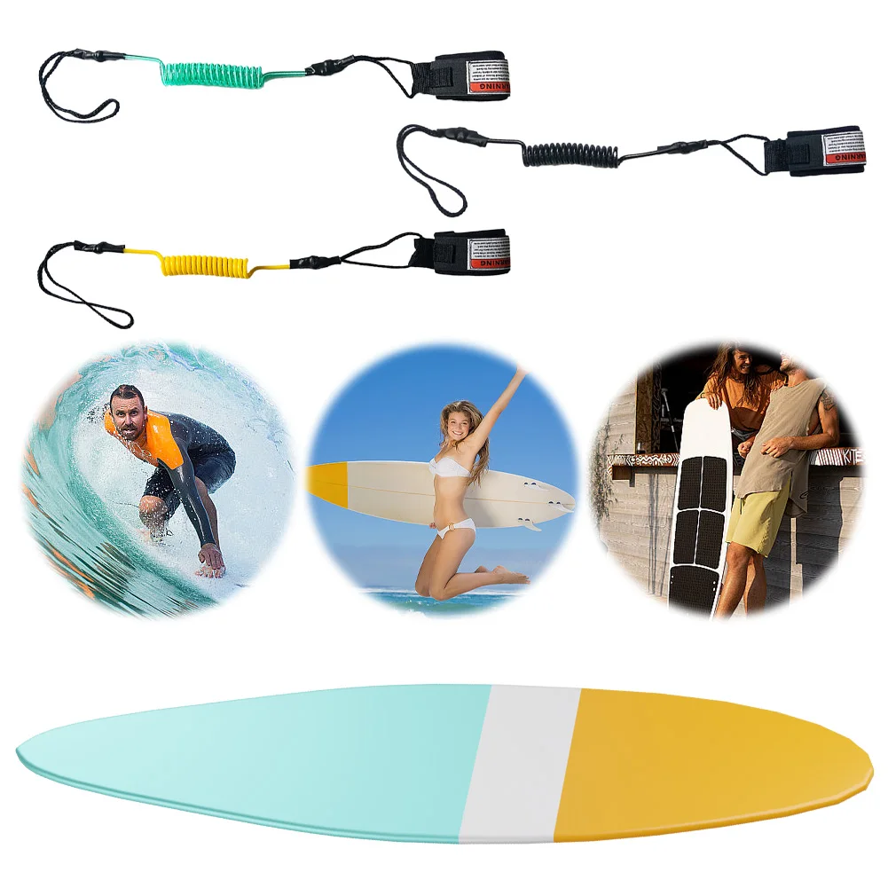 Premium Coiled Body Board Leash Stay on Board Ankle Strap Paddleboard Ankle Leash Surfing Accessories