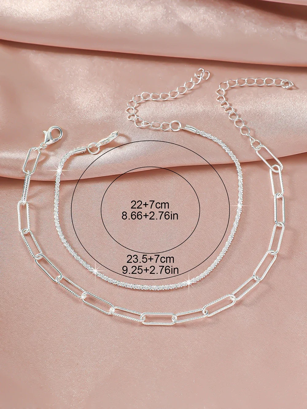 Elegant Silver Colour Pendant Anklet for Women