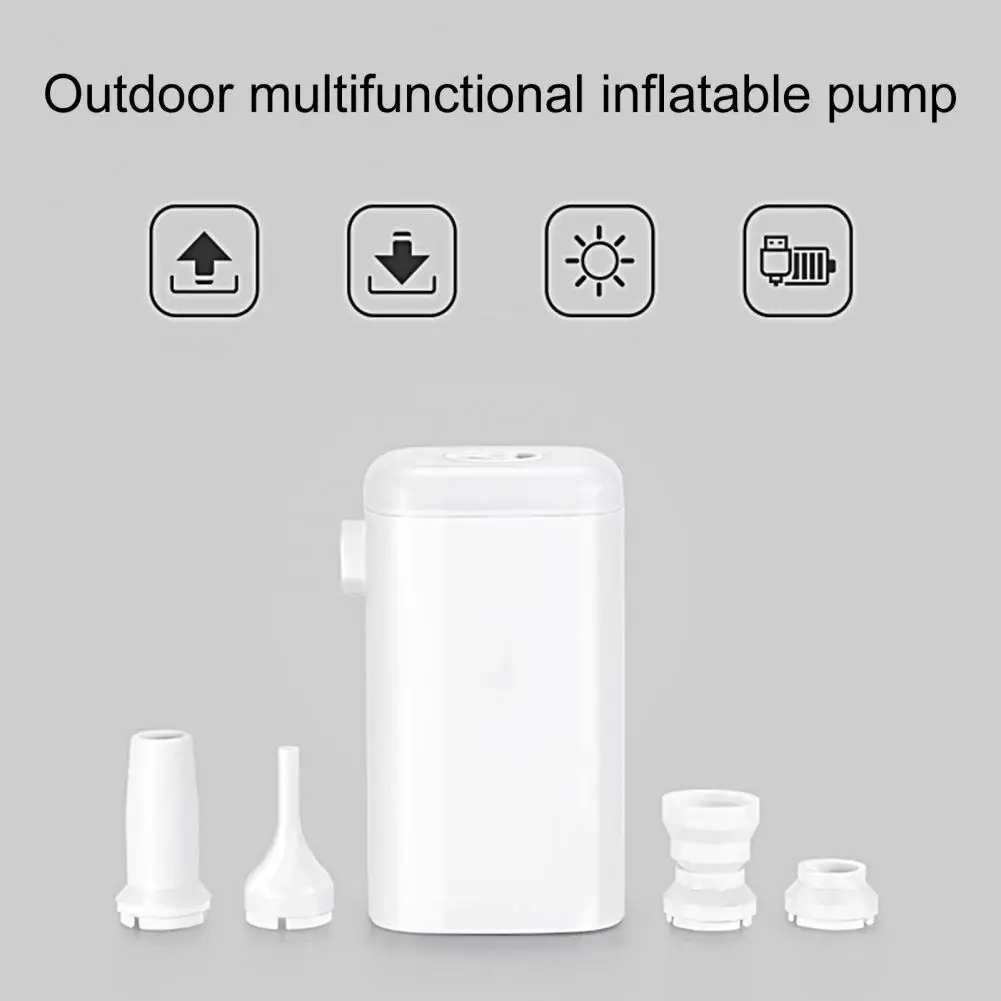 

Mini Pump 4-in-1 Portable Mini Electric Inflator USB Charging Outdoor Air Pump Air Mattress Boat Vacuum Pump Camping Latern