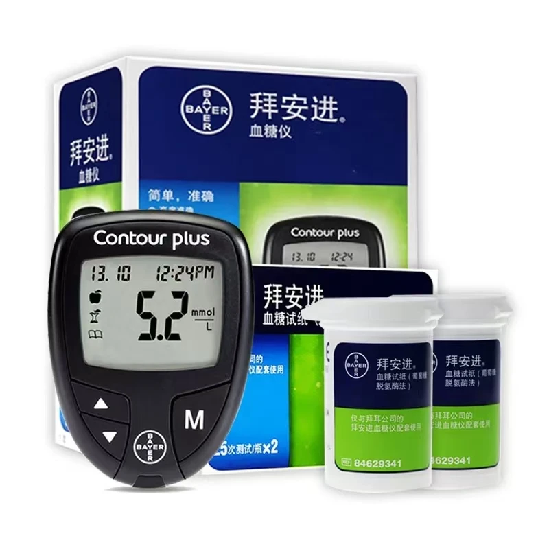 Bayer Contour Plus Blood Glucose Meter Test Strips for Glucometer Modulation free code Household automatic Sugar Diabetic Tester