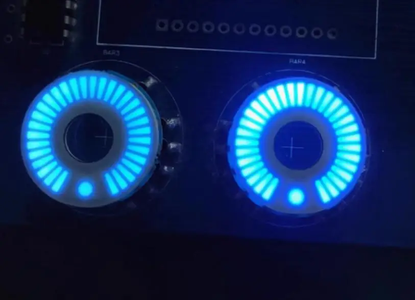 Taidacent Blue 31 Segment LED Arc Display 66mm Arc 300 Led Linear Array bar graph segment Indicator for Audio Equipment Display