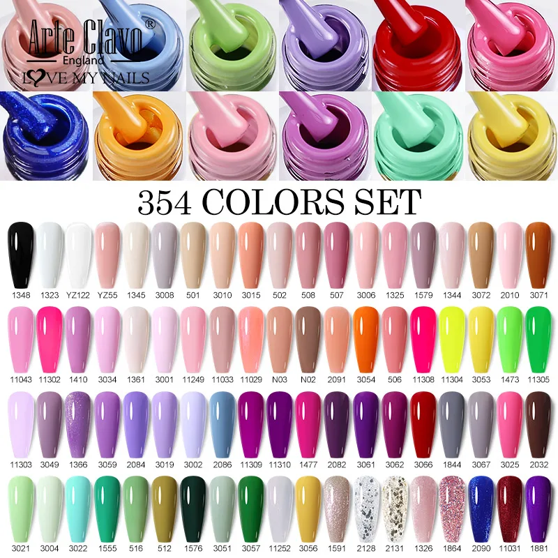 Arte Clavo Autumn Winter Series Jelly Gel Nail Polish 15ml LED Nail Gel Hybrid Varnish Matt Top Base Coat Nail Art Gellak Primer 4