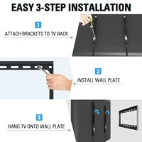 26-63inch TV Wall Mount Bracket Universal TV Mount Monitor Holder Adjustable Low Profile Flat TV Wall Mount for LCD LED Monitor - Image 4