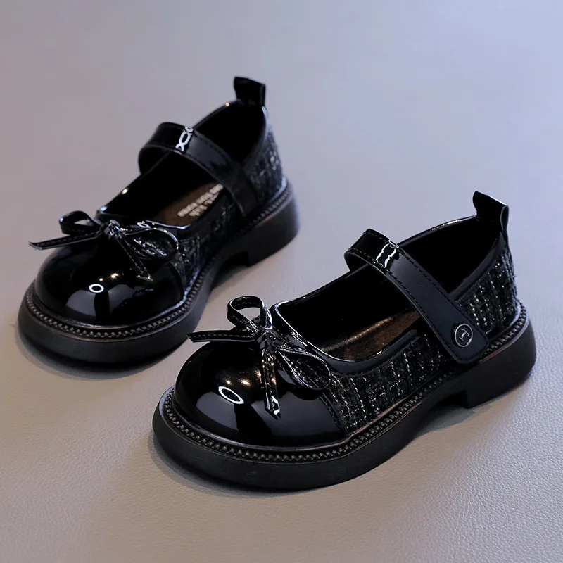 Girls' Spring and Autumn Leather Shoes 2025 Middle aged Children's Baby Soft soled Performance Shoes Children's Princess Shoes - 6
